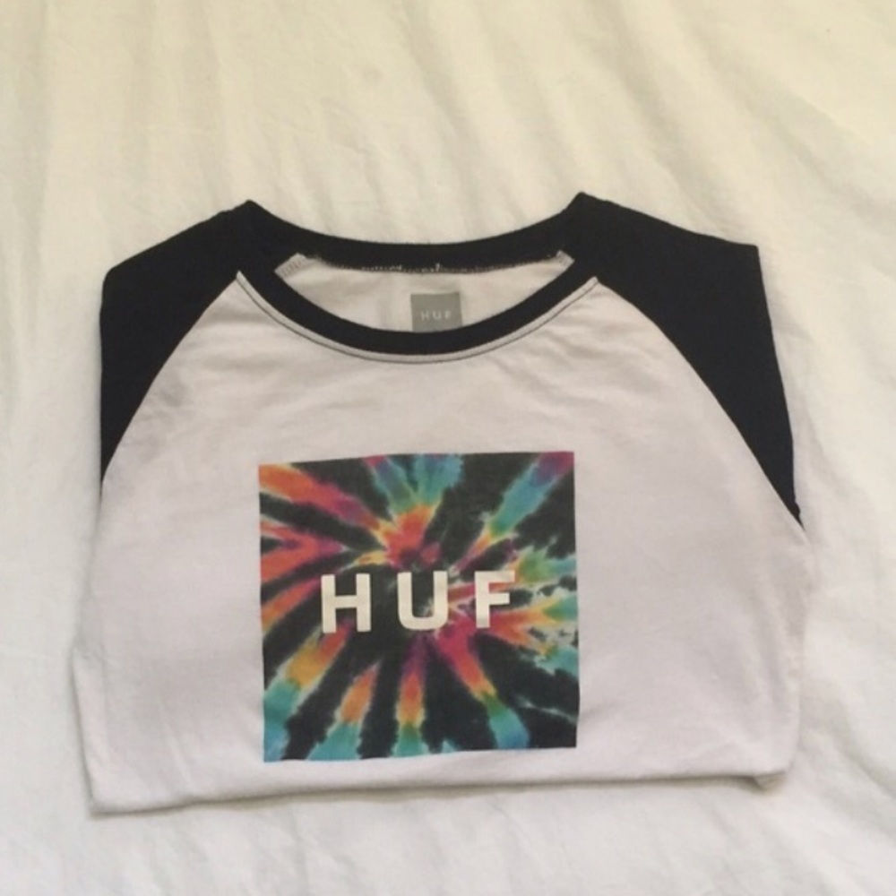 HUF tie-dye Raglan Baseball Tee